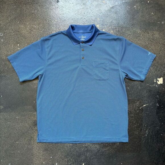 Grand Slam Golf Blue Thick Polyester Polo Shirt Mens Size XL Small Snares - Picture 1 of 9